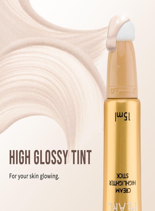 Color Nymph Makeup Highlighter Liquid Highlighters Glow Highlight Beauty Wand Moisturizing Formula Face Highlight For Beauty Sparkling Fine Texture Easy Makeup Blending Lasting - White Highlighter - Image 2